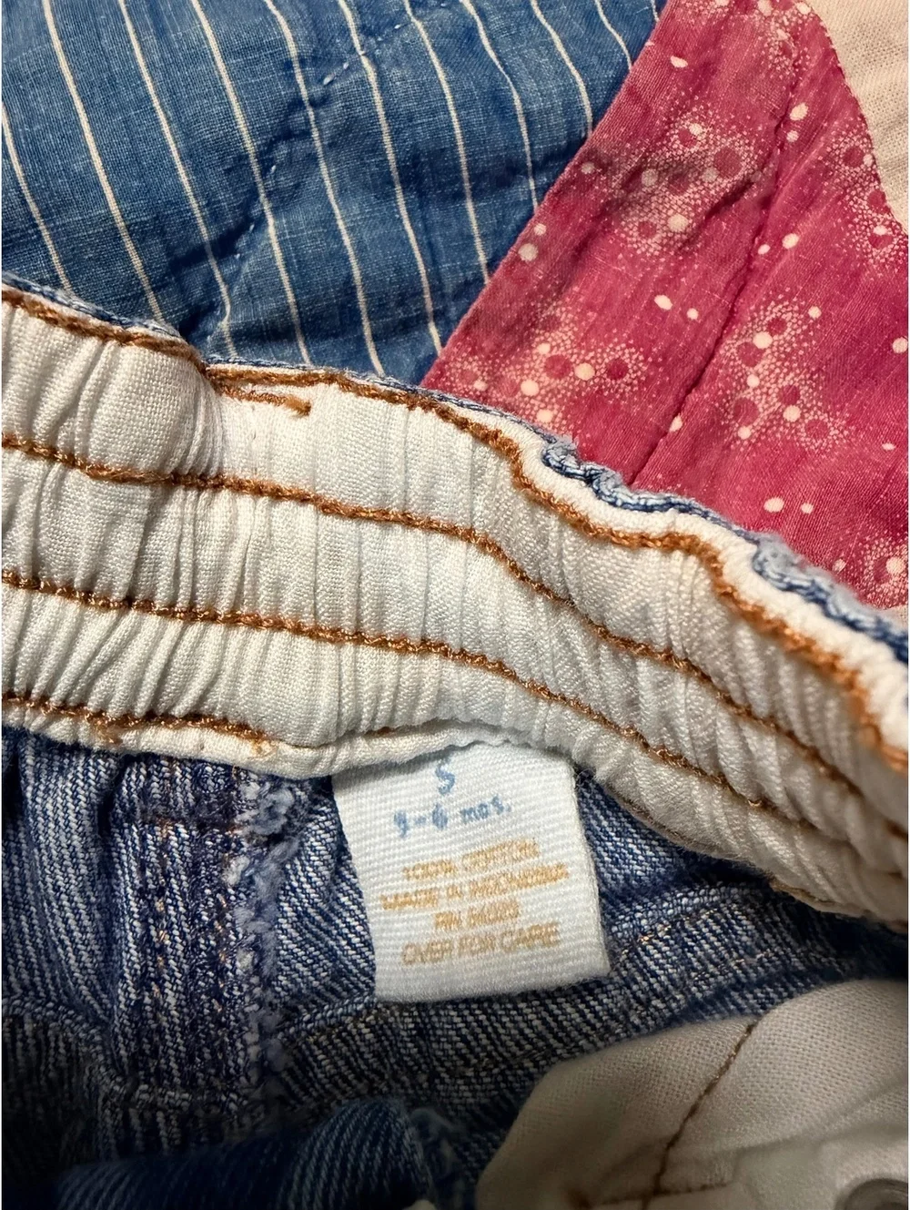 Vintage Classic Baby GAP Denim Jeans Infant Baby Size 3-6 Mos Blue Wash Snap Leg